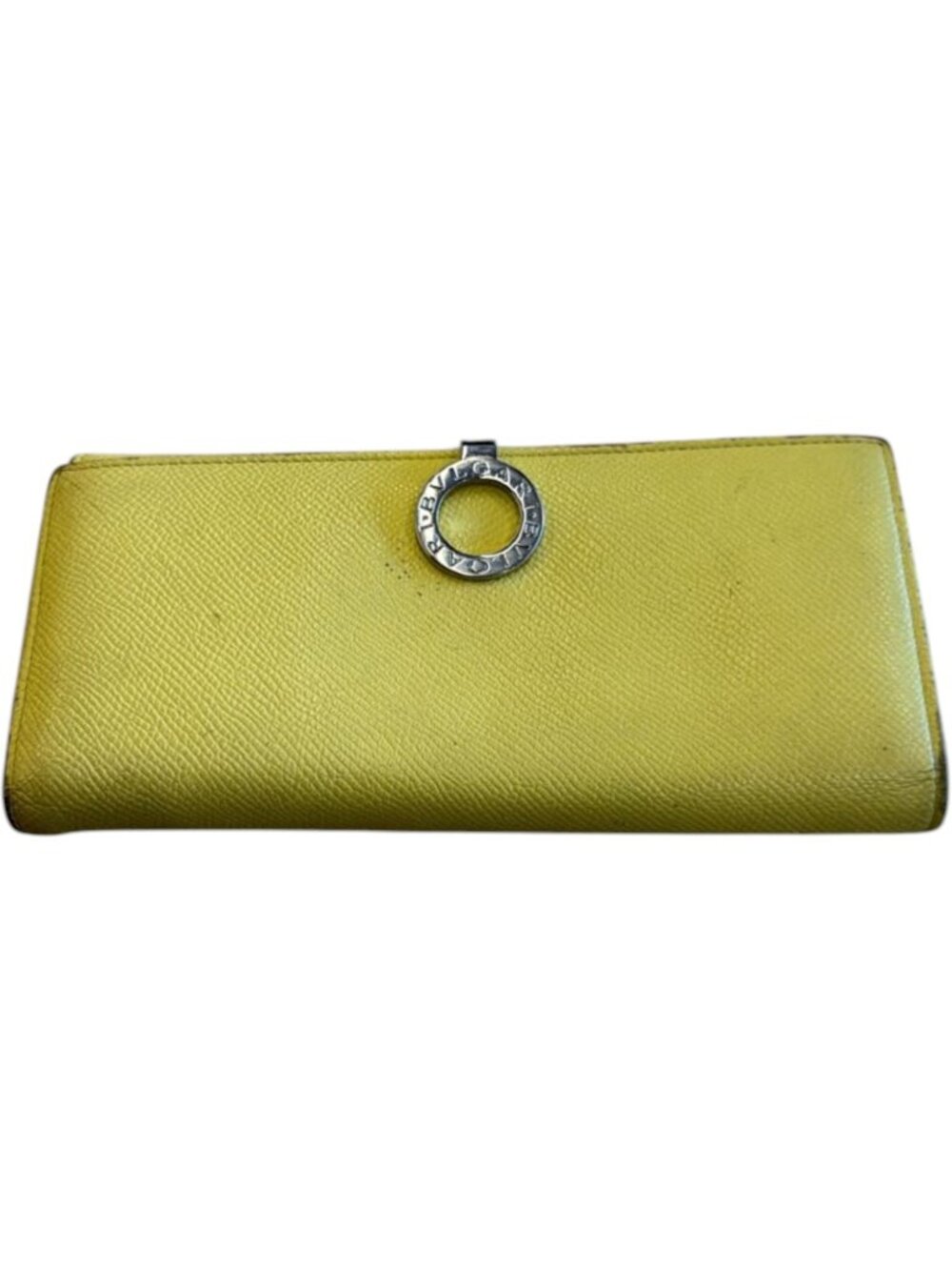 716154CR C1 Bvlgari Wallet Long Yellow Leather
